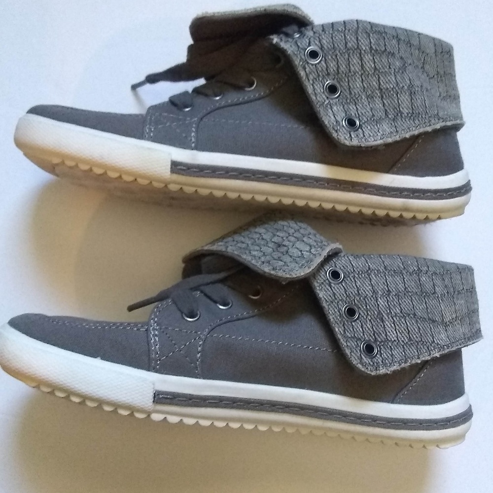 Rocket Dog Gray Canvas Ankle Boots Sneaker Size 6